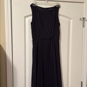 White House Black Market Black Pleated Maxi Dress